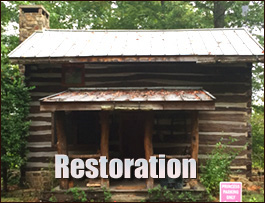Historic Log Cabin Restoration  Claremont, North Carolina